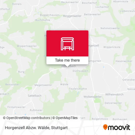 Карта Horgenzell Abzw. Wälde