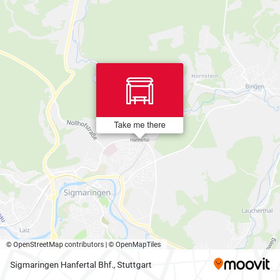 Карта Sigmaringen Hanfertal Bhf.