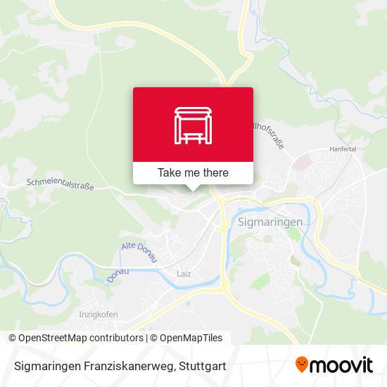 Карта Sigmaringen Franziskanerweg