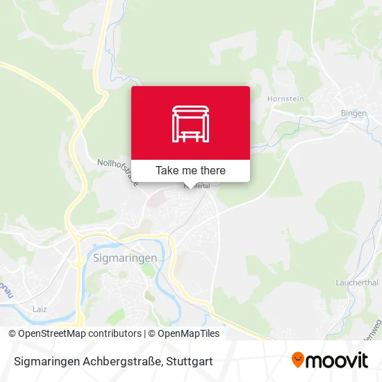 Карта Sigmaringen Achbergstraße