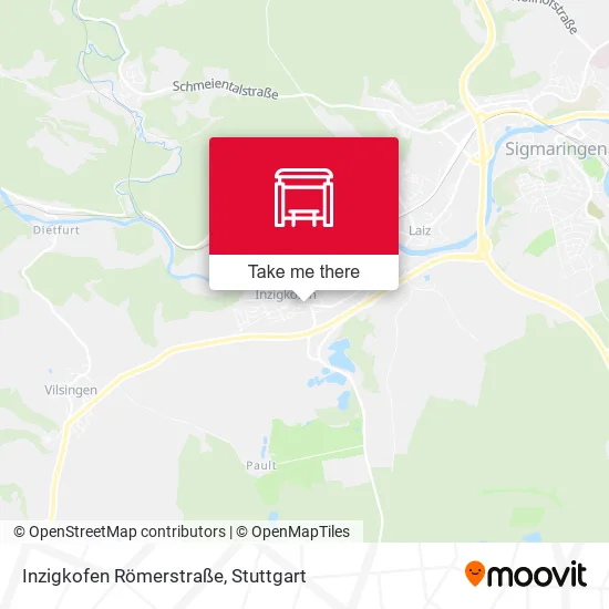 Карта Inzigkofen Römerstraße