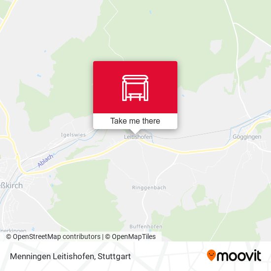 Карта Menningen Leitishofen