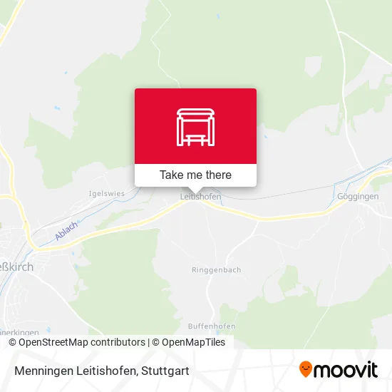Карта Menningen Leitishofen