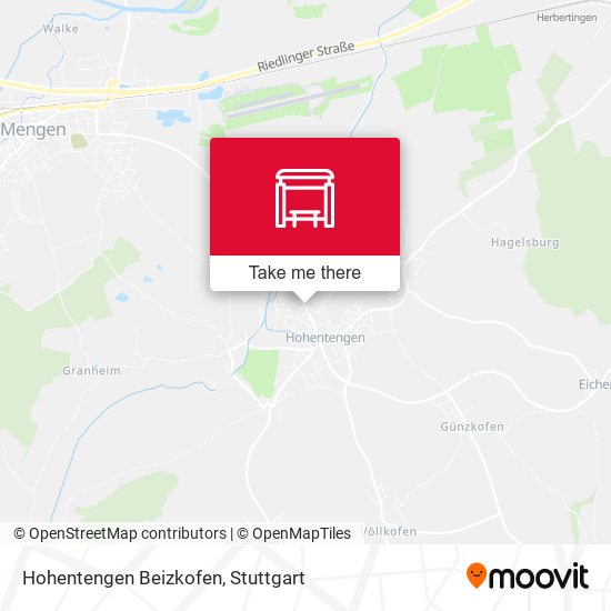 Hohentengen Beizkofen map