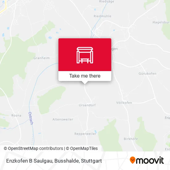 Карта Enzkofen B Saulgau, Busshalde