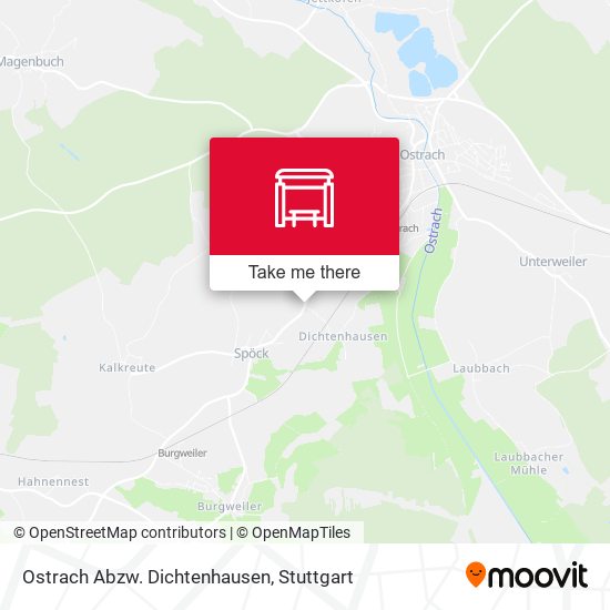 Ostrach Abzw. Dichtenhausen map