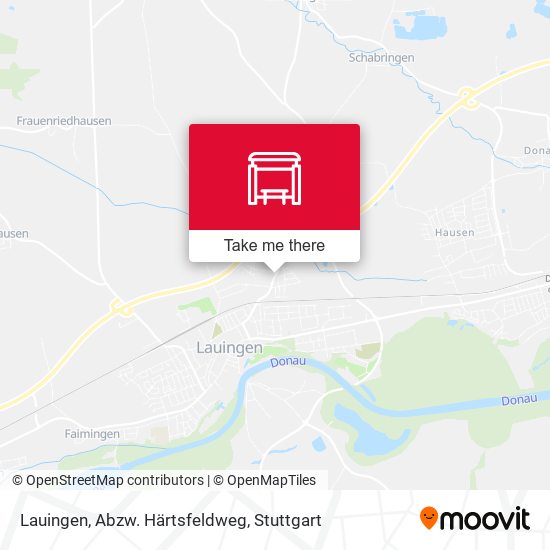 Lauingen, Abzw. Härtsfeldweg map