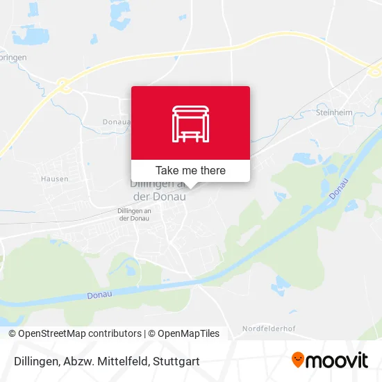 Карта Dillingen, Abzw. Mittelfeld