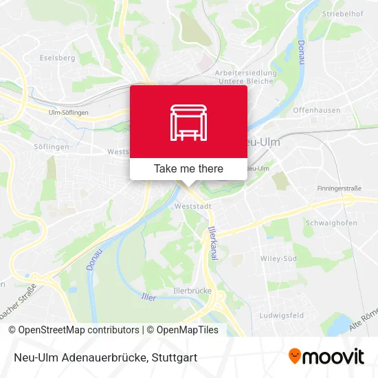 Карта Neu-Ulm Adenauerbrücke
