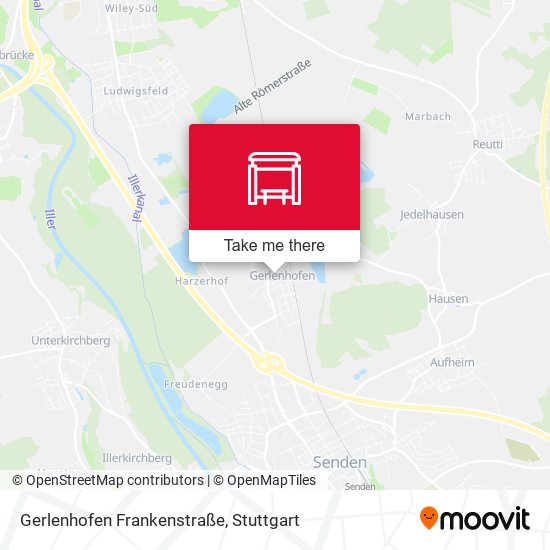 Gerlenhofen Frankenstraße map