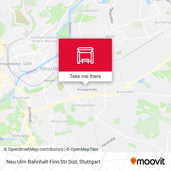 Neu-Ulm Bahnhalt Finn.Str.Süd map