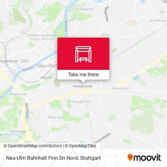 Карта Neu-Ulm Bahnhalt Finn.Str.Nord