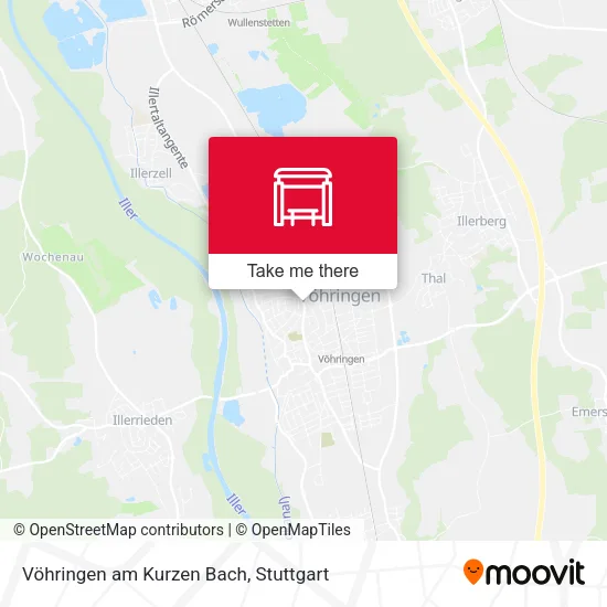 Карта Vöhringen am Kurzen Bach