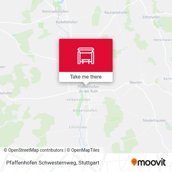 Pfaffenhofen Schwesternweg map