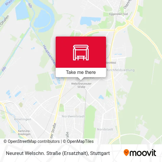 Карта Neureut Welschn. Straße (Ersatzhalt)
