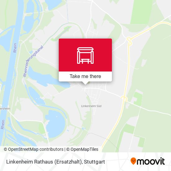 Linkenheim Rathaus (Ersatzhalt) map