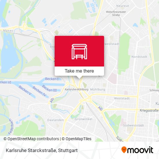 Karlsruhe Starckstraße map