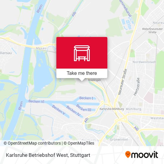 Karlsruhe Betriebshof West map