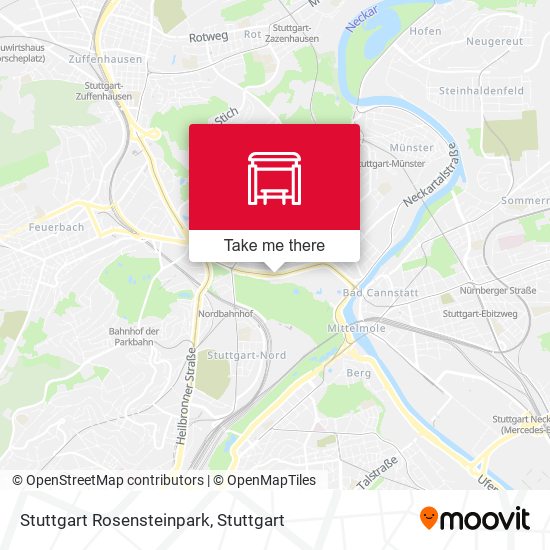 Карта Stuttgart Rosensteinpark