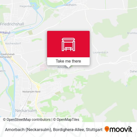 Карта Amorbach (Neckarsulm), Bordighera-Allee