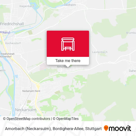Карта Amorbach (Neckarsulm), Bordighera-Allee