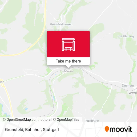Карта Grünsfeld, Bahnhof