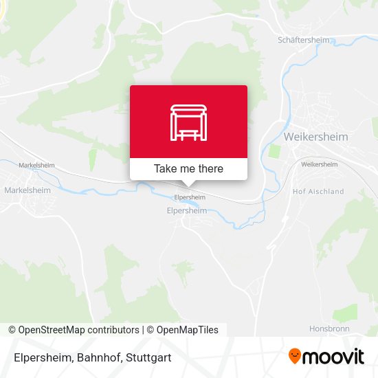 Карта Elpersheim, Bahnhof