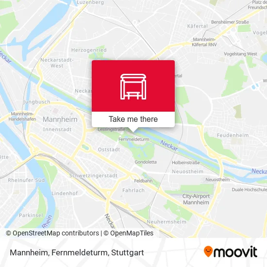 Карта Mannheim, Fernmeldeturm