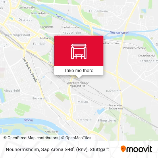 Карта Neuhermsheim, Sap Arena S-Bf. (Rnv)