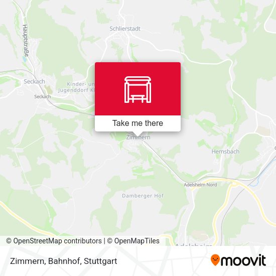 Карта Zimmern, Bahnhof