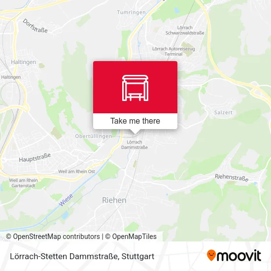 Карта Lörrach-Stetten Dammstraße