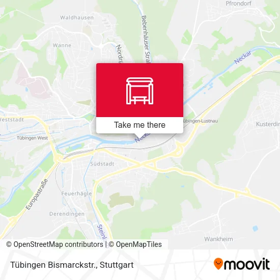 Карта Tübingen Bismarckstr.