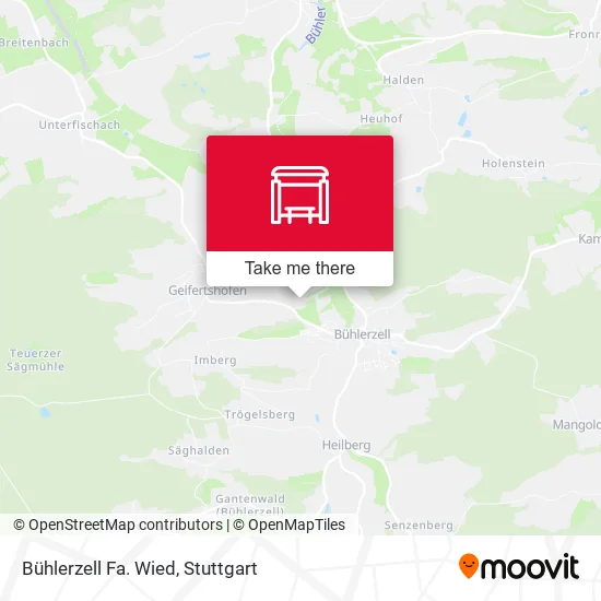 Карта Bühlerzell Fa. Wied