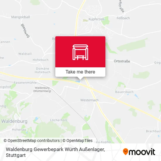 Карта Waldenburg Gewerbepark Würth Außenlager