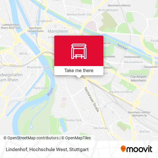 Карта Lindenhof, Hochschule West