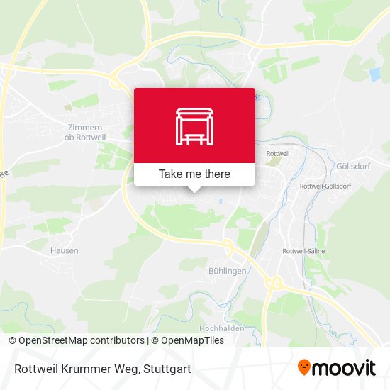 Rottweil Krummer Weg map