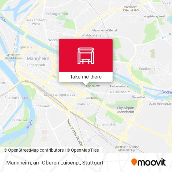 Карта Mannheim, am Oberen Luisenp.