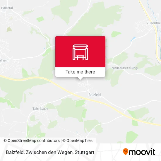 Карта Balzfeld, Zwischen den Wegen