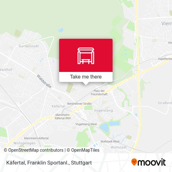 Карта Käfertal, Franklin Sportanl.