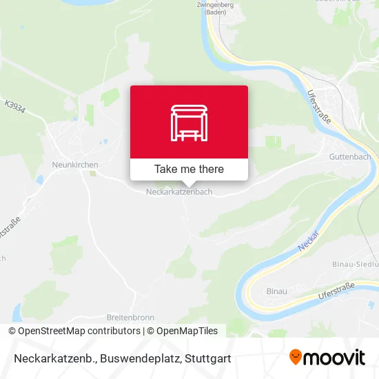 Neckarkatzenb., Buswendeplatz map