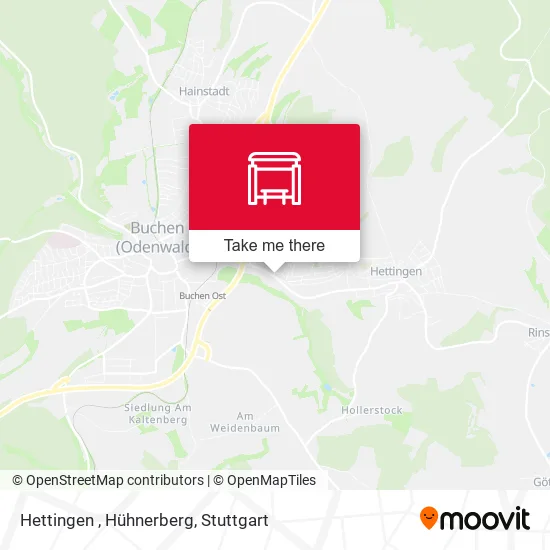Карта Hettingen , Hühnerberg
