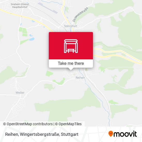 Reihen, Wingertsbergstraße map