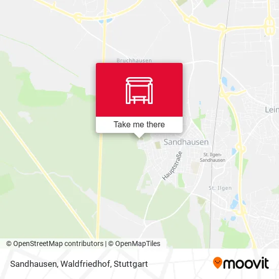 Карта Sandhausen, Waldfriedhof