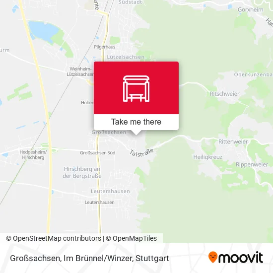 Карта Großsachsen, Im Brünnel/Winzer