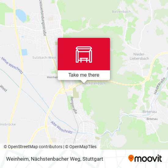 Карта Weinheim, Nächstenbacher Weg