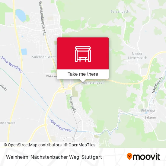 Карта Weinheim, Nächstenbacher Weg