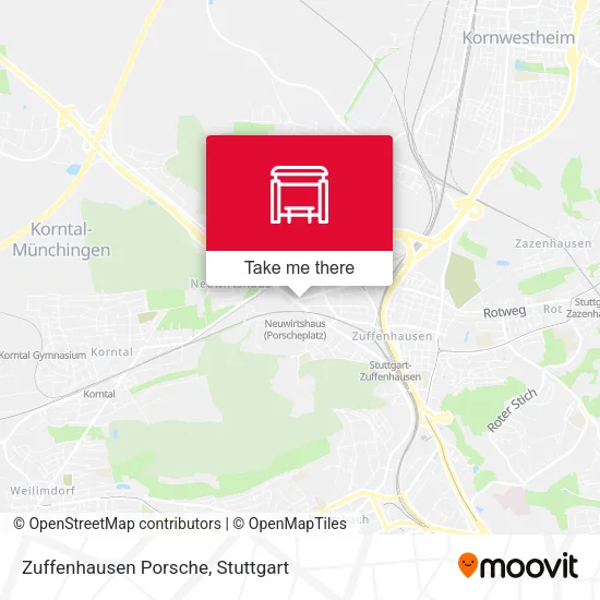 Карта Zuffenhausen Porsche
