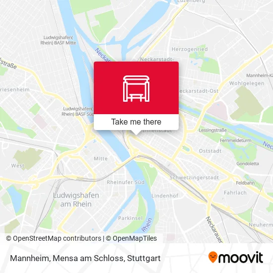 Карта Mannheim, Mensa am Schloss