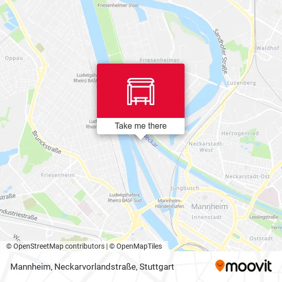 Карта Mannheim, Neckarvorlandstraße
