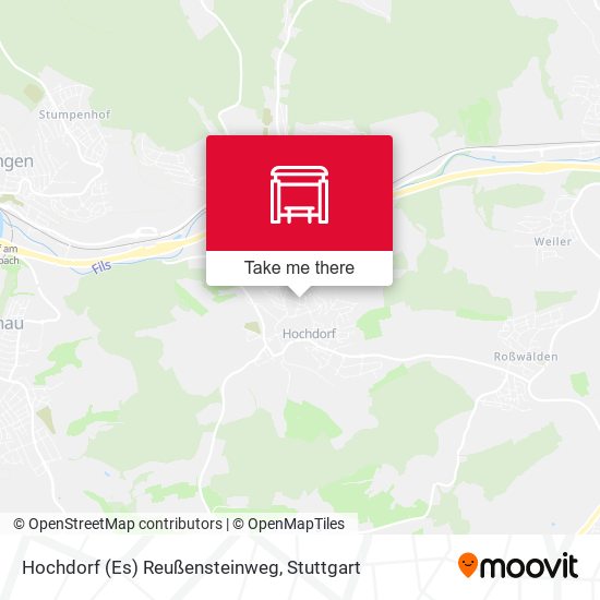 Hochdorf (Es) Reußensteinweg map